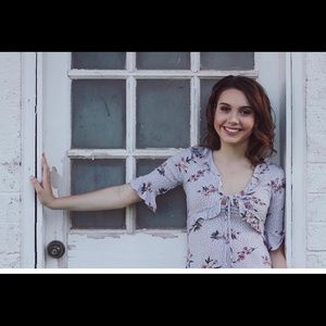 lilac casual ruffle floral dress